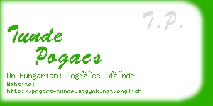 tunde pogacs business card